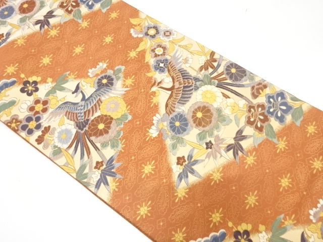 JAPANESE FUKURO OBI / GOLD / WOVEN PHOENIX